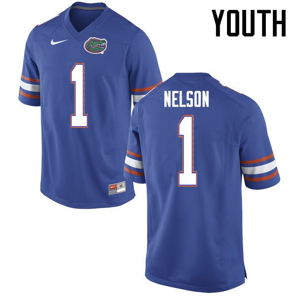 Florida Gators Youth #1 Reggie Nelson College Football Jersey Blue